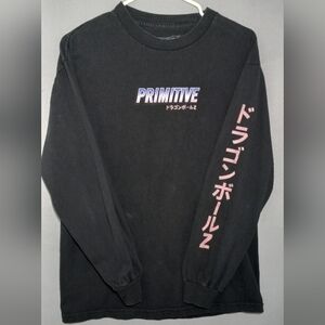Mens Primitive Dragon Ball Z Black  Long Sleeve Mens Shirt Size M